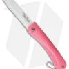 Benchmark Ceramic Folding Knife Pink Rubber Handle (3" White) -Exquisite Knives Store Benchmark Ceramic Folding Pink Rubber White BP 24266 jr