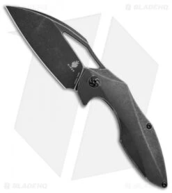 Kizer Isham Megatherium Flipper Knife Titanium (3.6" Black SW) Ki4502A2